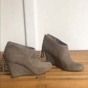 Tan Suede Anne Klein Booties - size 8